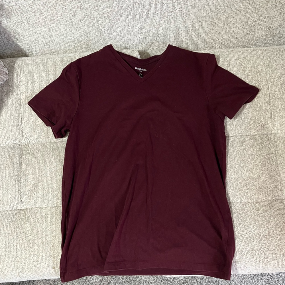 Goodfellow & Co Maroon Crew Neck Tee